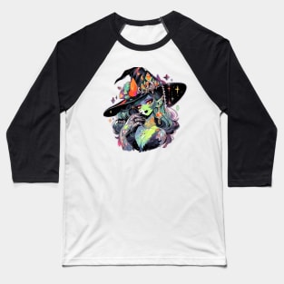 Creepy Cute Orc Witch Baseball T-Shirt